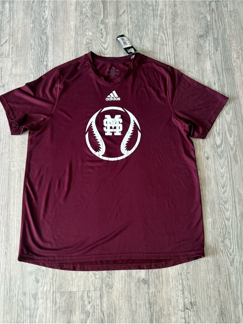 Adidas Men's Maroon Mississippi State Baseball Creator Performance Tee